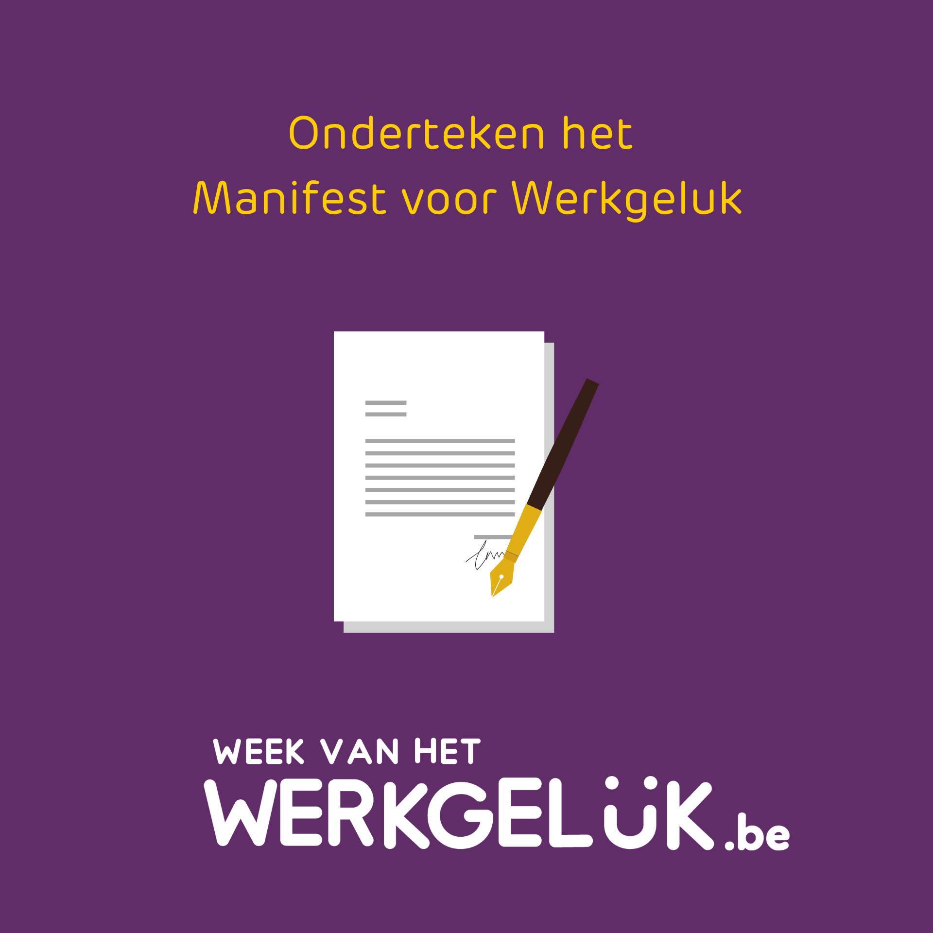 Onderteken het manifest voor werkgeluk